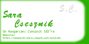 sara csesznik business card